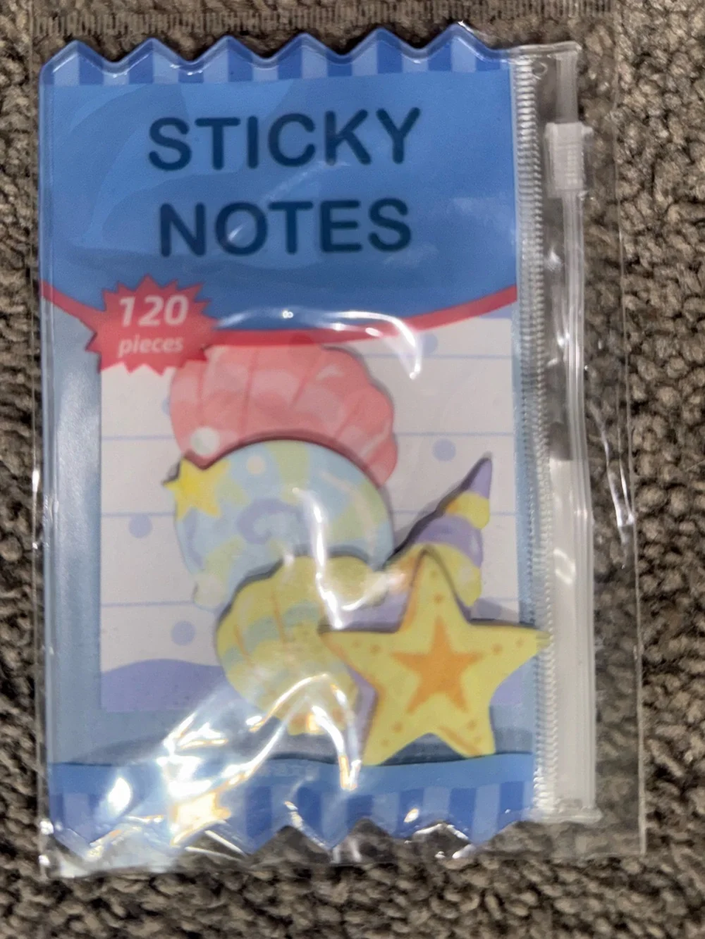 $2 Blue Sticky Note sea set. $2 WITH ANY ORDER TOTALING $10 OR MORE